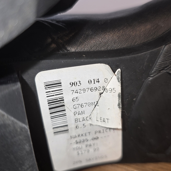 ๐คฉHost Pickโค๏ธSam Edelman Pam Over The Knee Black Leather Boots Women's 6.5 - Picture 12 of 12